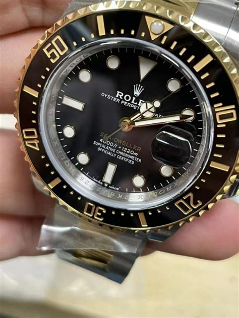 black rolex sea dweller replica|rolex sea dweller two tone.